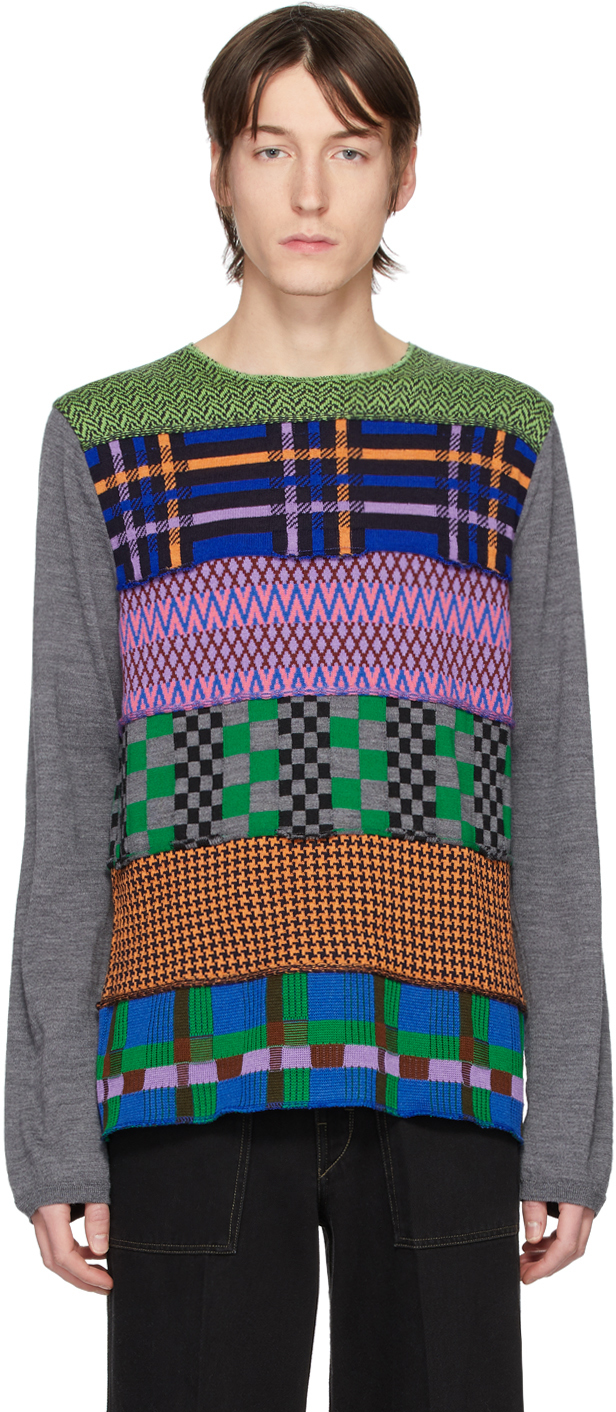 Comme Des Garçons Shirt Sweaters Multicolor Multipattern Wool Gauge 14 Sweater