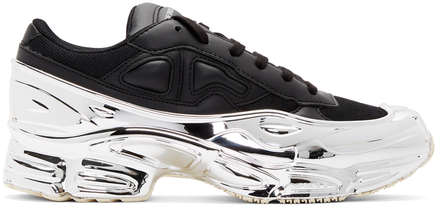 Raf Simons Sneakers Black & Silver adidas Originals Edition Ozweego Sneakers