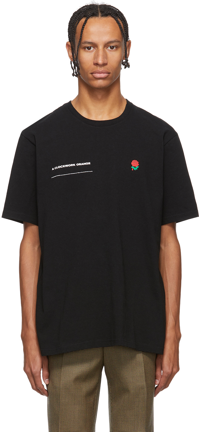 Undercover T-shirts Black A Clockwork Orange Rose T-Shirt