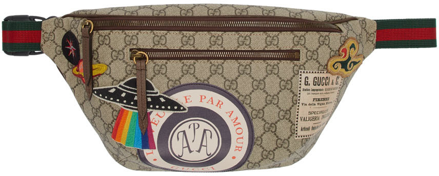 Gucci Belt Beige GG Supreme Courier Belt Bag