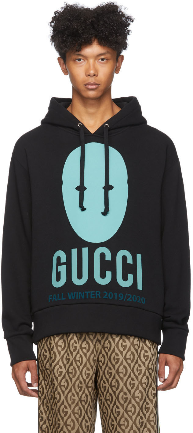 Gucci Accessories Black & Blue Manifesto Hoodie