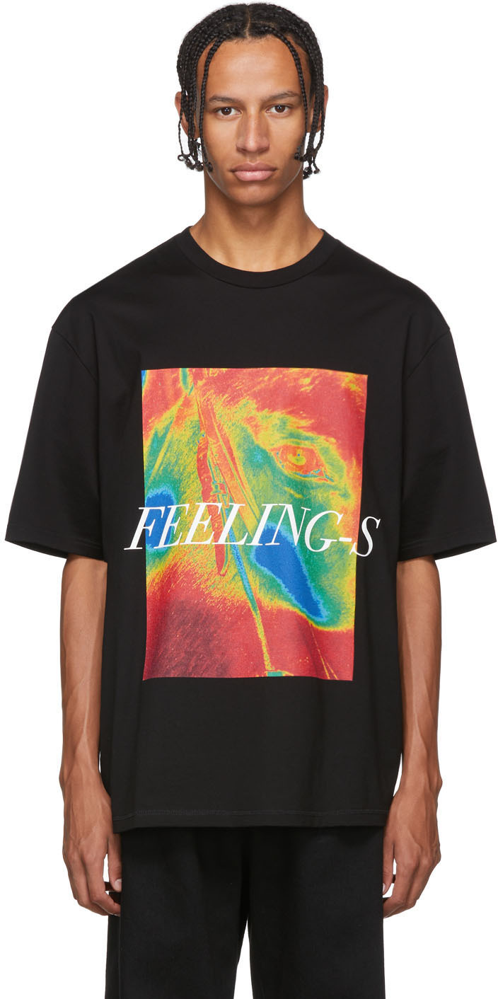 Christian Dada T-shirts Black 'Feelings' T-Shirt