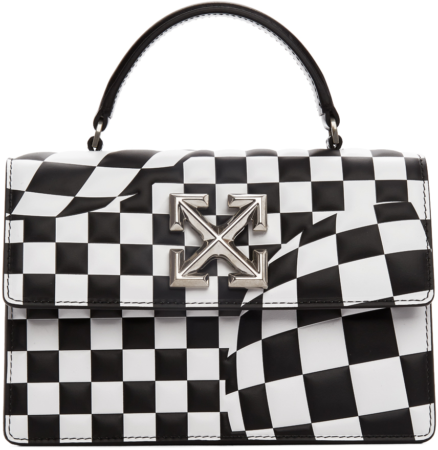 Off-White Accessories Black & White Check Jitney 1.4 Bag
