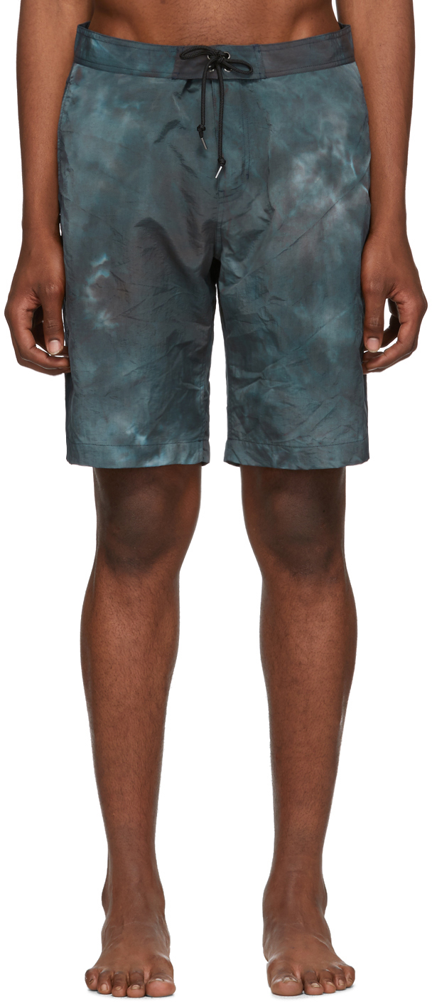 John Elliott Beachwear Navy Solar Board Shorts
