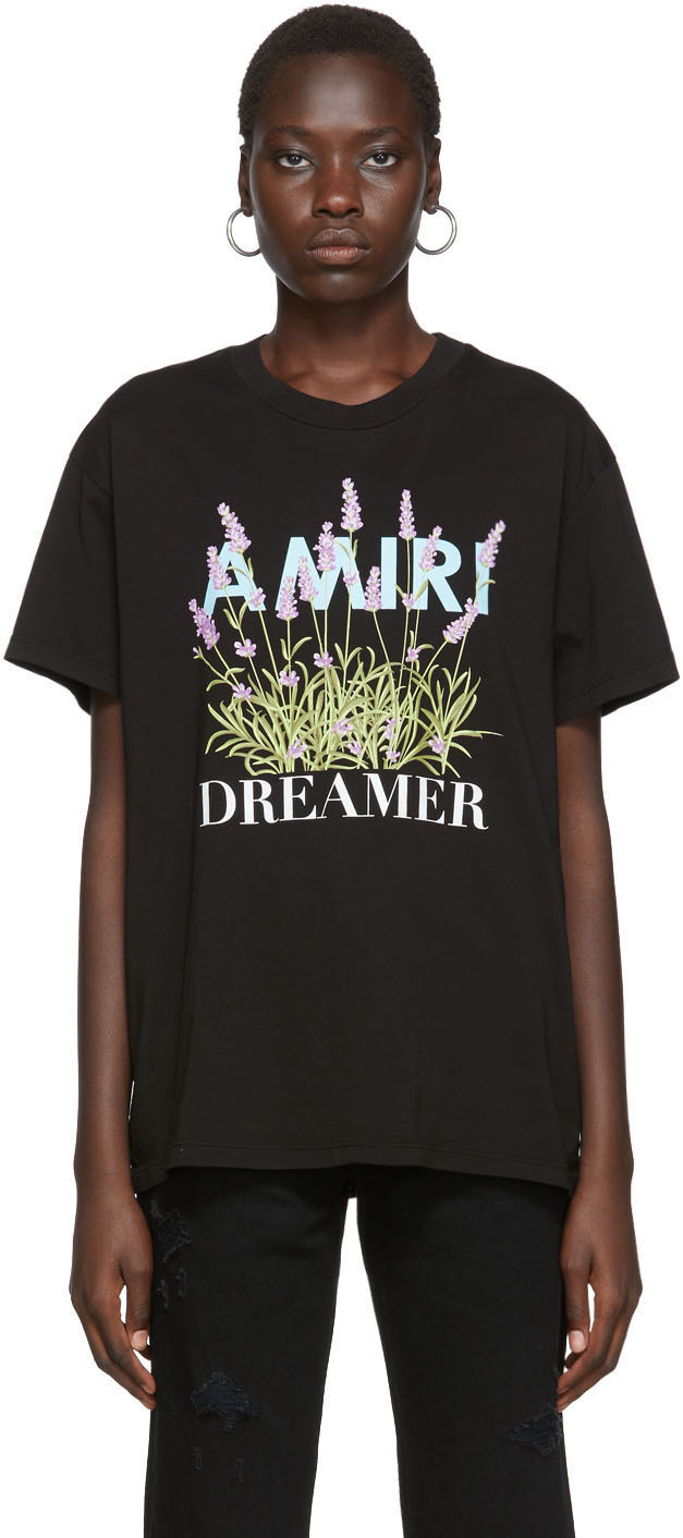 Amiri T-shirts Black Flower Dreamer T-Shirt