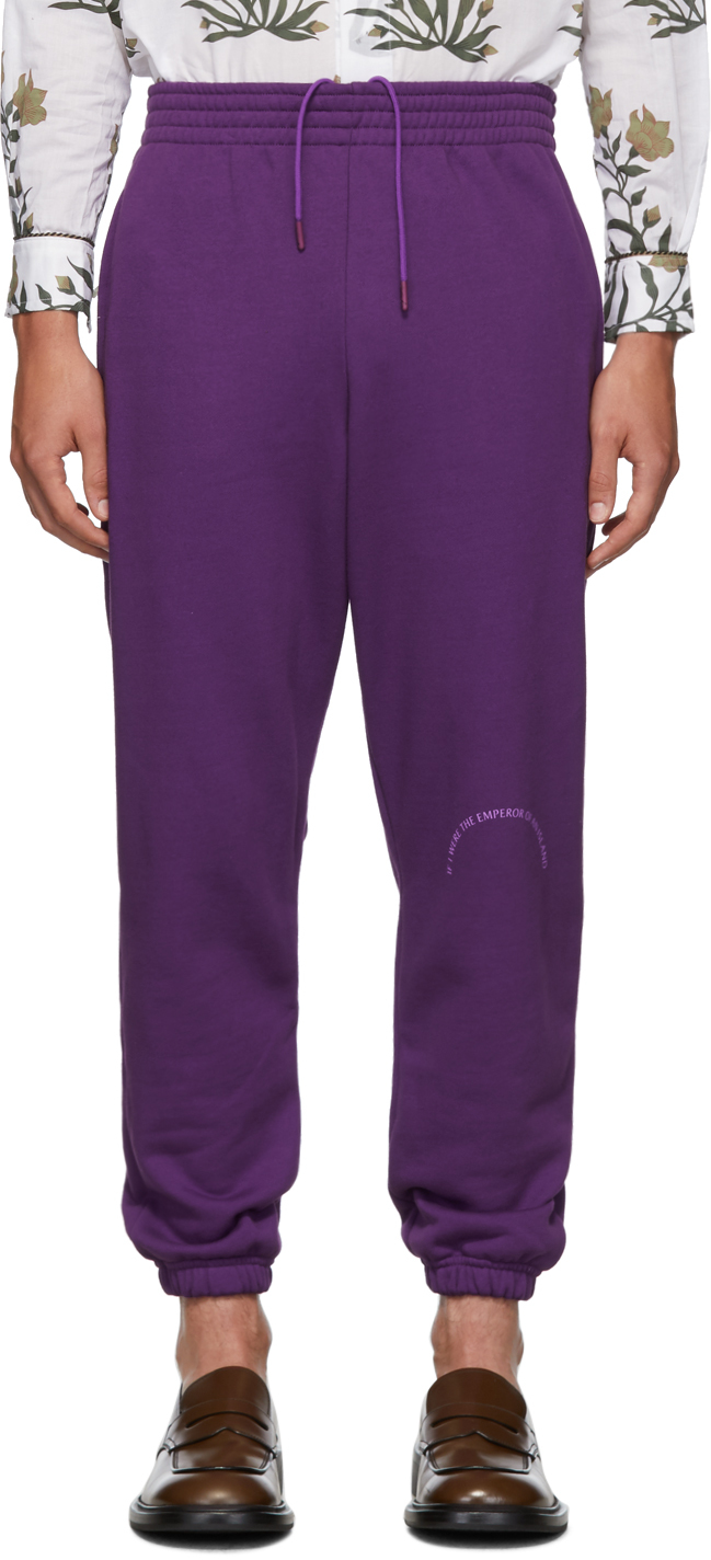 Martine Rose Pants Purple Slim Track Pants