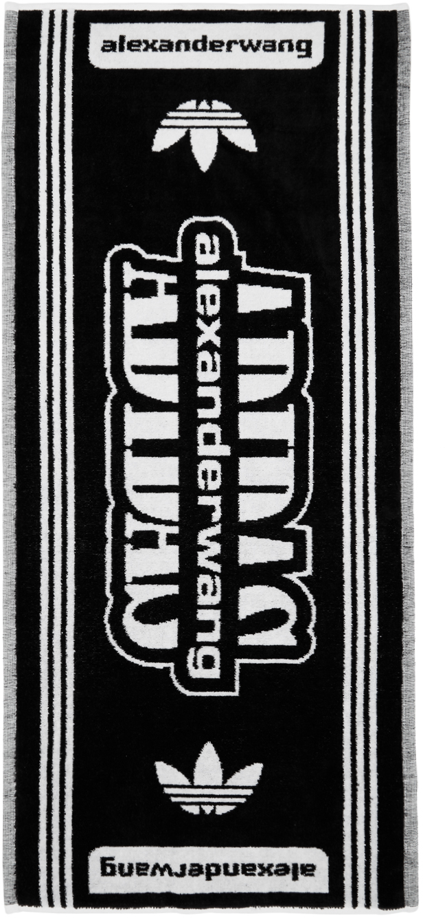 Adidas Originals By Alexander Wang Accessories Black & White Logo Towel