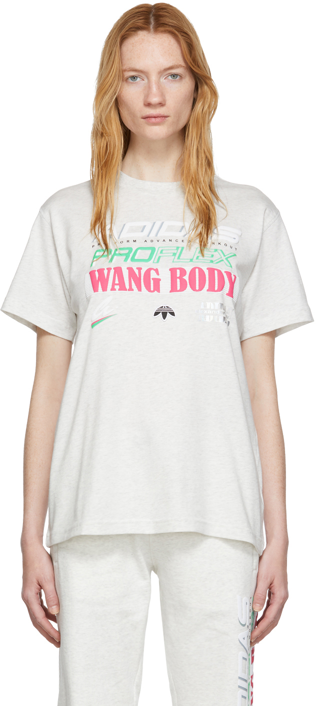 Adidas Originals By Alexander Wang T-shirts Grey Graphic T-Shirt