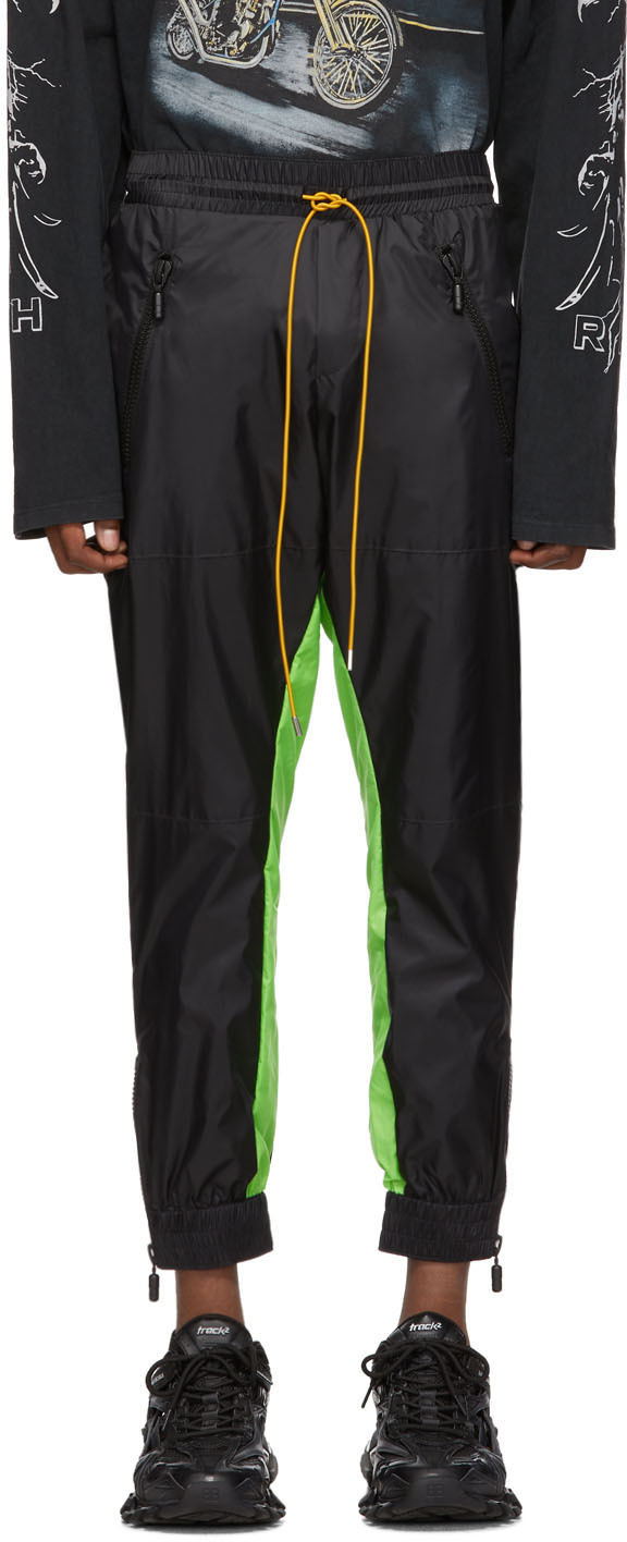 Rhude Suits Black & Green Flight Suit Track Pants