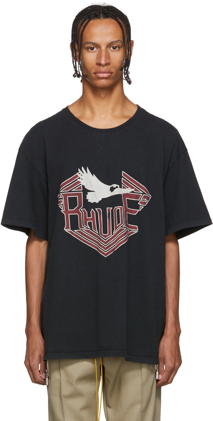 Rhude T-shirts Black Rhanger T-Shirt