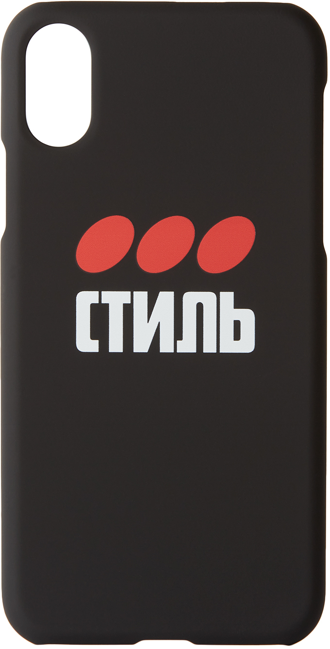 Heron Preston Cases Black 'Style' iPhone XS Case