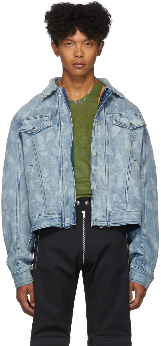 Gmbh Jackets Blue Denim Lazered Nettle Jacket