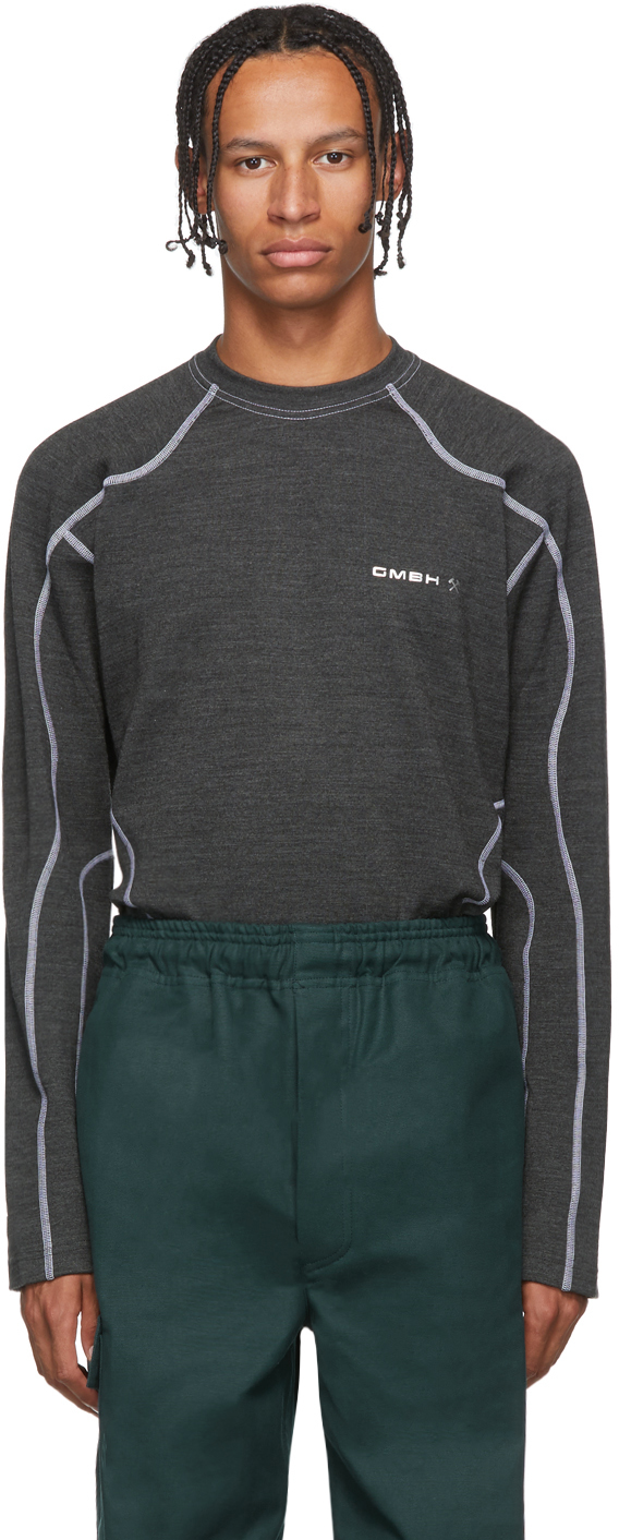 Gmbh Sweaters Grey Asia Mono Crewneck Sweater