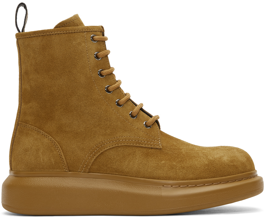 alexander mcqueen suede beige