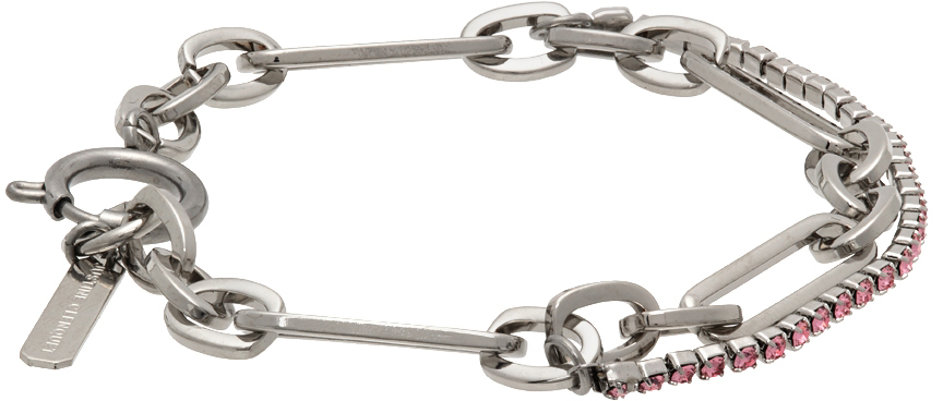 Justine Clenquet SSENSE Exclusive Silver & Pink Paloma
