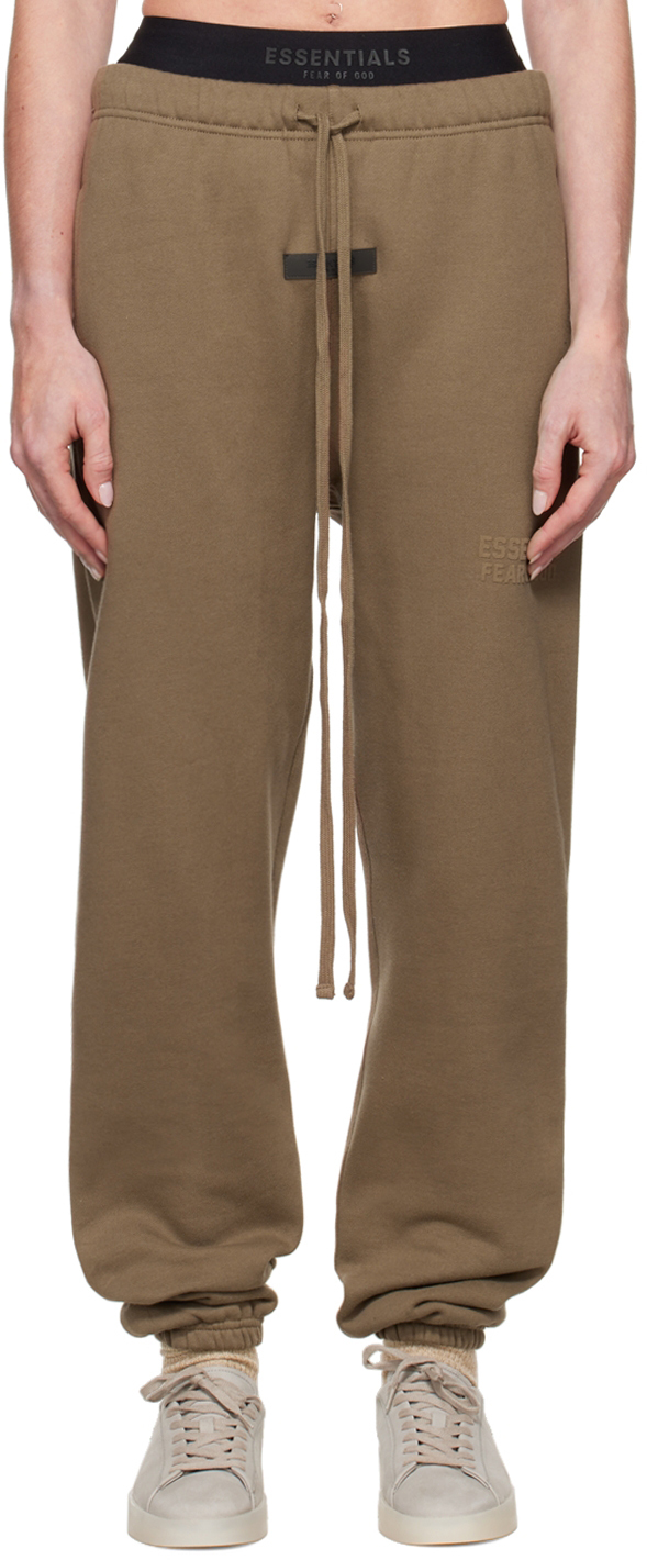 Fear of God ESSENTIALS Brown Drawstring Lounge Pants - Leggings  
