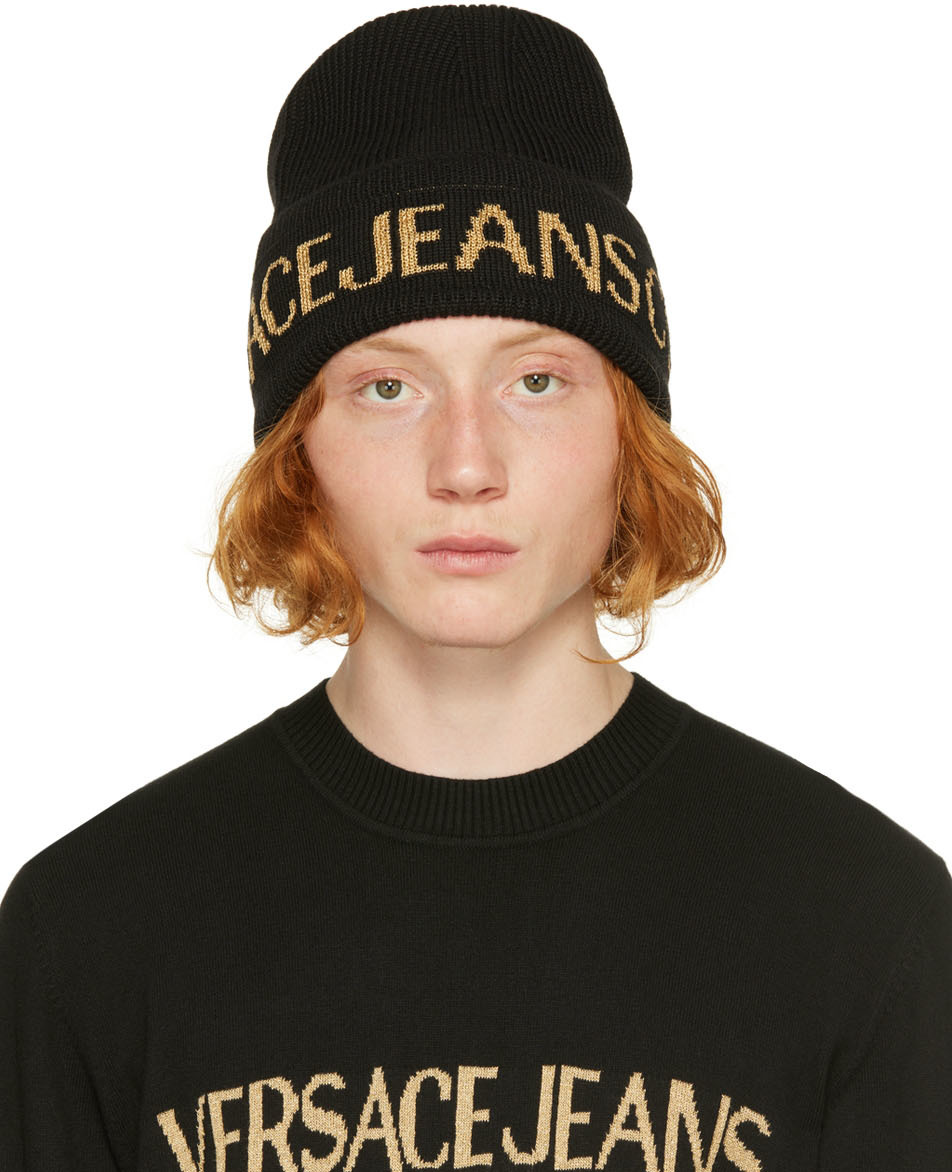 Black & Gold Logo Beanie – On Sale Now with Up to 56% Off