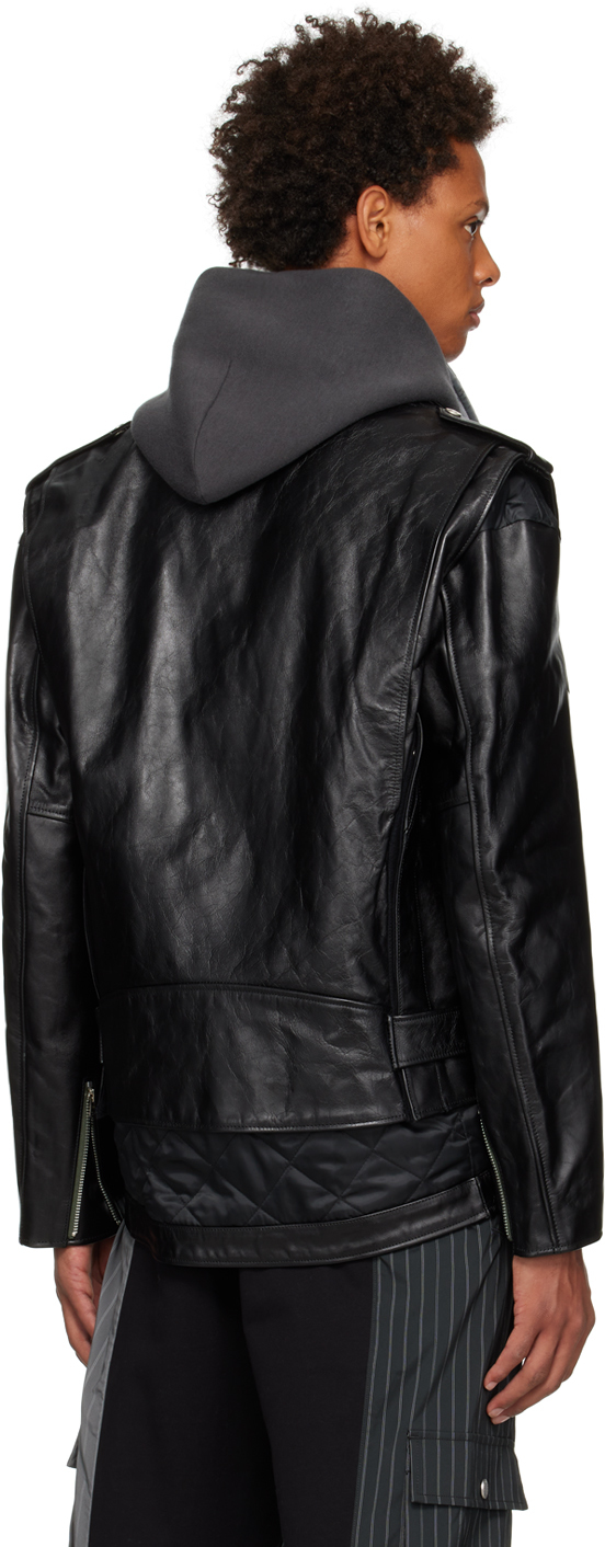 Shop Black Schott Leather Jacket on Sale at BeyondStyle