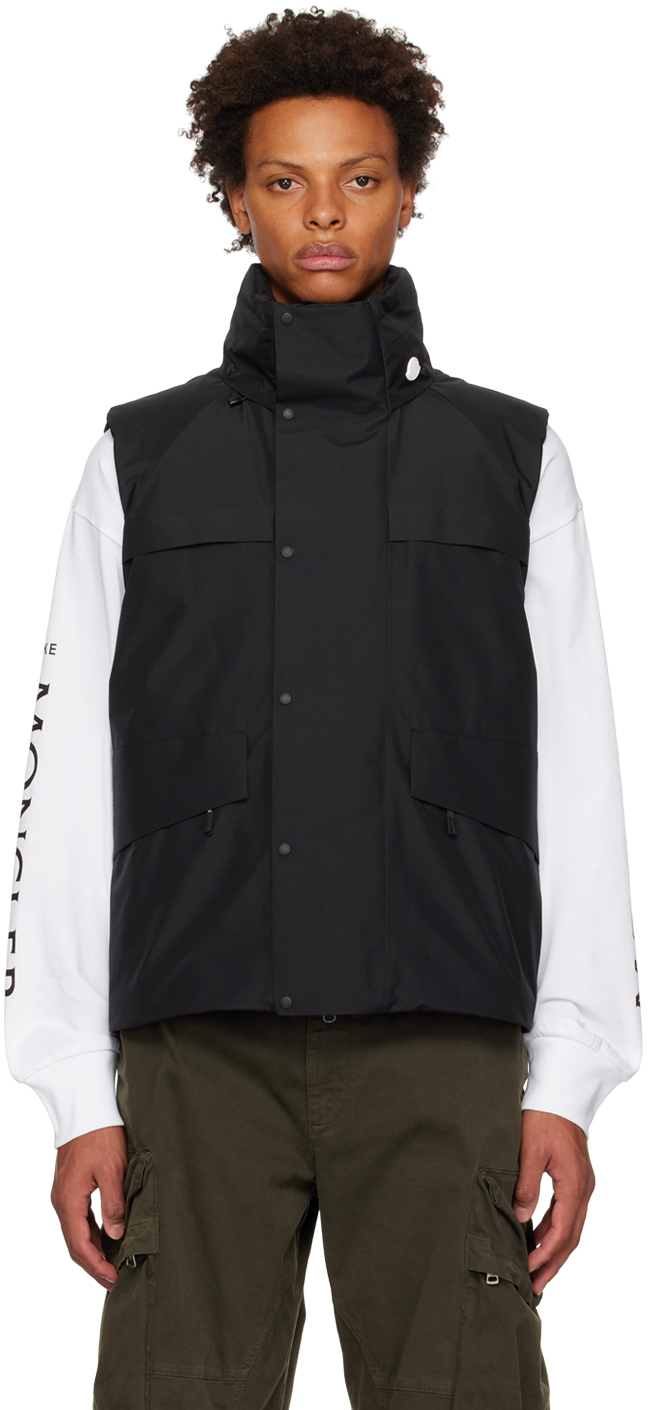 MONCLER HYKE VANIL GILETゴアテックス ダウンベスト Moncler 4 Moncler HYKE Black Vanil Down Vest - Gilets - Save