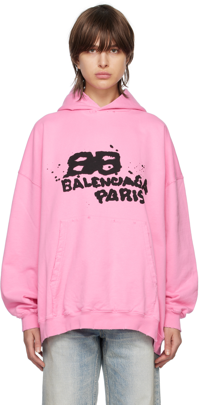 Shop Pink 'Hand Drawn' BB Icon Hoodie on Sale at BeyondStyle
