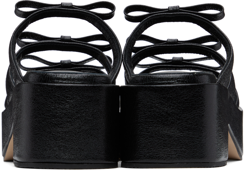 [MARGESHERWOOD]★RIBBON SANDALS Marge Sherwood Black Ribbon Sandals - Shoes - BeyondStyle