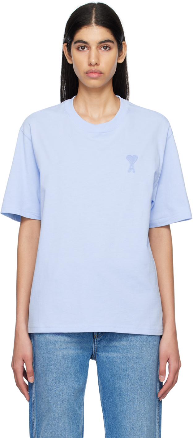 AMI Blue Ami de Cœur T-Shirt - T-Shirts - BeyondStyle