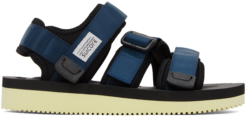 【関税込み】Suicoke ネイビー&ブラック Kisee-V サンダル Suicoke Navy & Black Kisee-V Sandals - T-Shirts - Save Extra