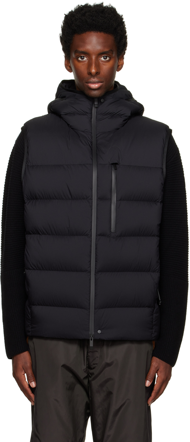 Moncler Black Tamega Down Vest - Gilets - Compare Prices