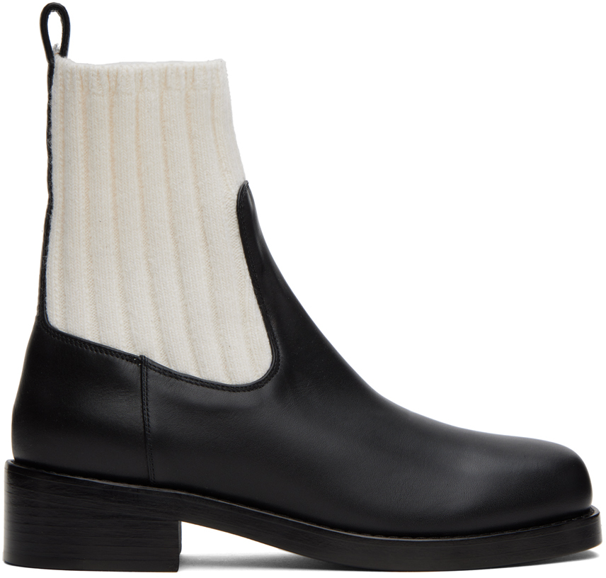【関税込み】Gabriela Hearst ブラック&ホワイト Hobbes ブーツ Gabriela Hearst Black & White Hobbes Boots - Shoes - Free