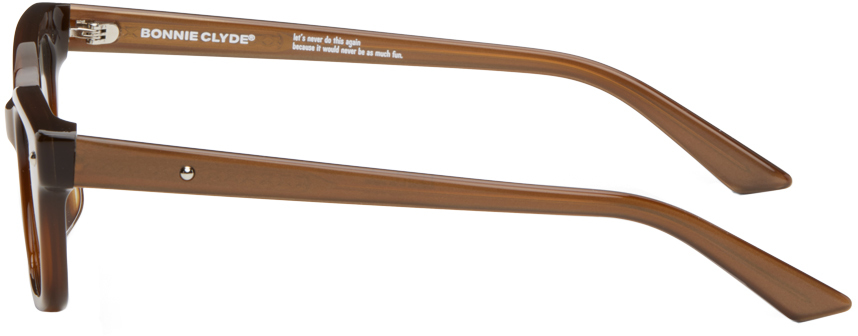 小物 BONNIE CLYDE Checkmate BONNIE CLYDE Brown & Gray Checkmate Sunglasses - Accessories