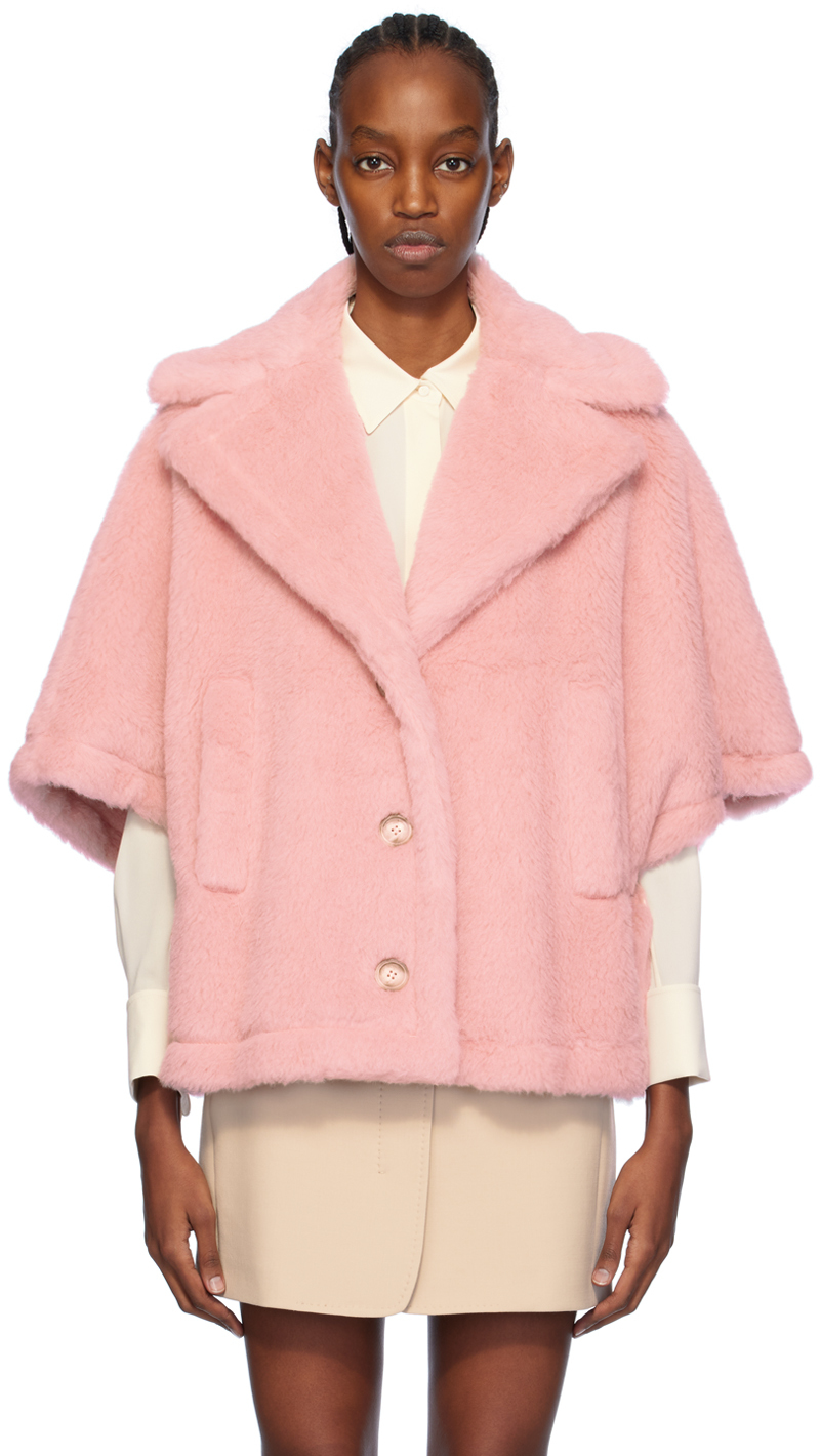 ダウンジャケット・コート MAX MARA WOMEN Faux-fur Midi Coat Light Pink Max Mara Faux Fur Coat - Pink | Editorialist
