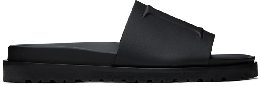 サンダル・ミュール DSQUARED Black Leather D2 Statement Slippers 241148M234000_1.jpg