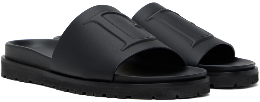 サンダル・ミュール DSQUARED Black Leather D2 Statement Slippers 241148M234000_1.jpg