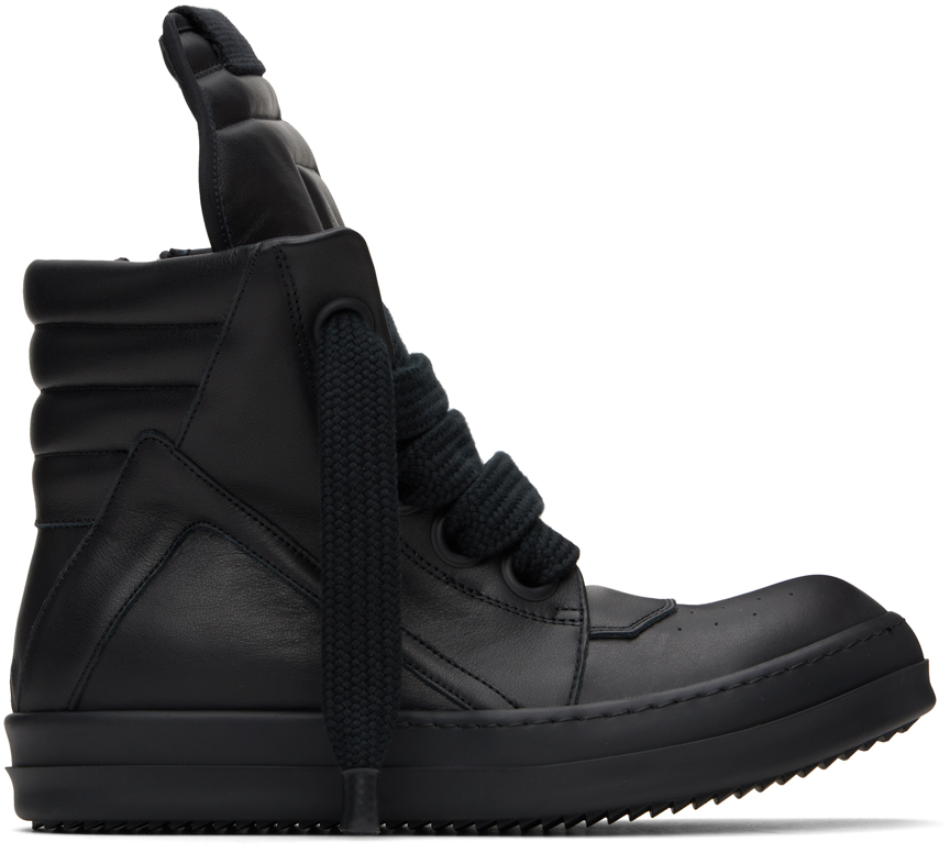 スニーカー Jumbolaced Geobasket Sneakers Rick Owens Black Jumbo Laced Geobasket Sneakers - Casual