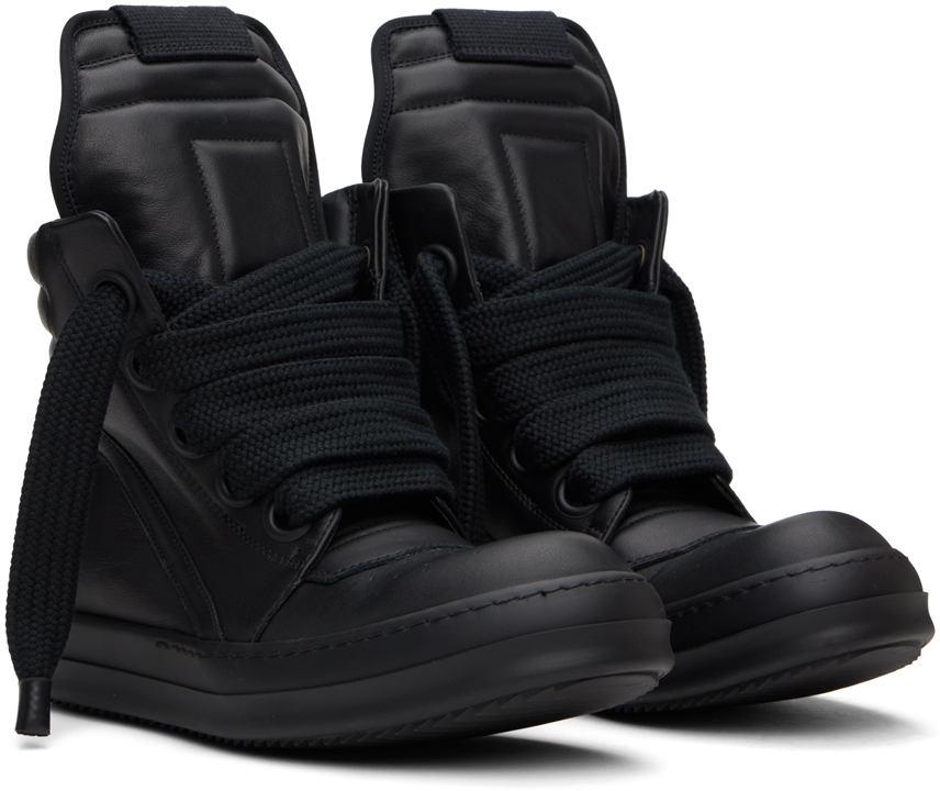 Rick Owens Black Jumbo Laced Geobasket Sneakers - Casual