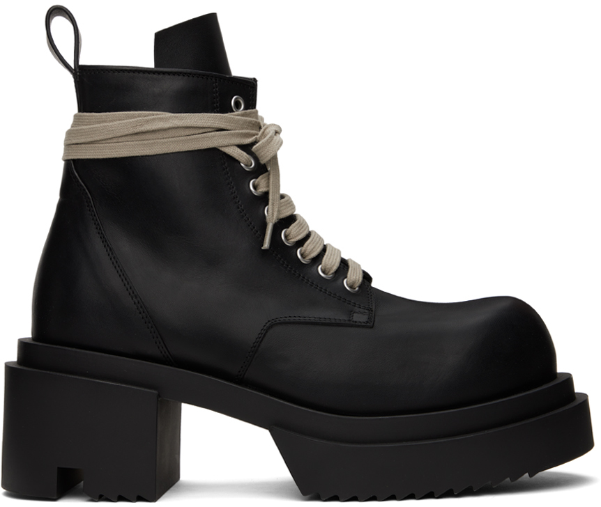 Rick Owens リックオウエンス Low Army Bogun Boots Rick Owens Black Low Army Bogun Boots - Shoes - BeyondStyle