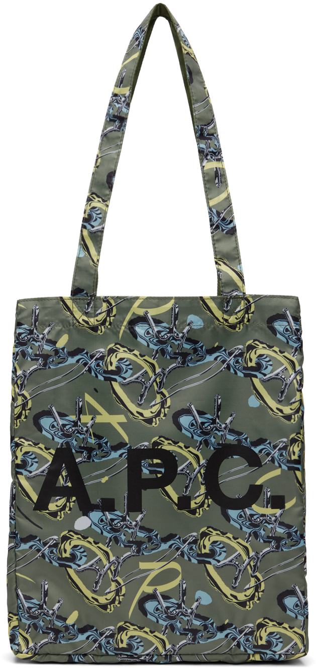 トートバッグ Lou Reversible Tote Bag - A.P.C. - Synthetic - Khaki A.P.C. Women's Lou Reversible Tote in Khaki A.P.C.