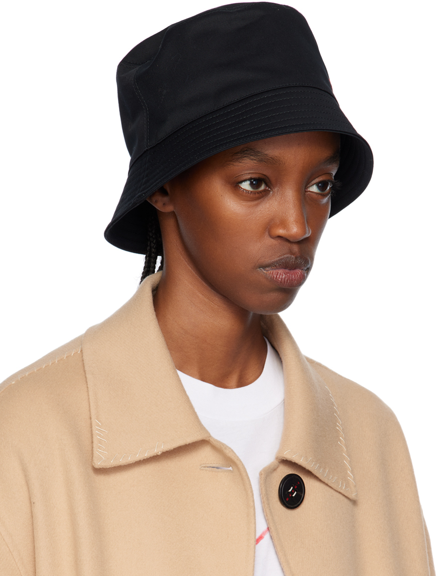 ハット Marni LOGO RAFIA BUCKET HAT Marni | Logo Embellished Raffia Bucket Hat
