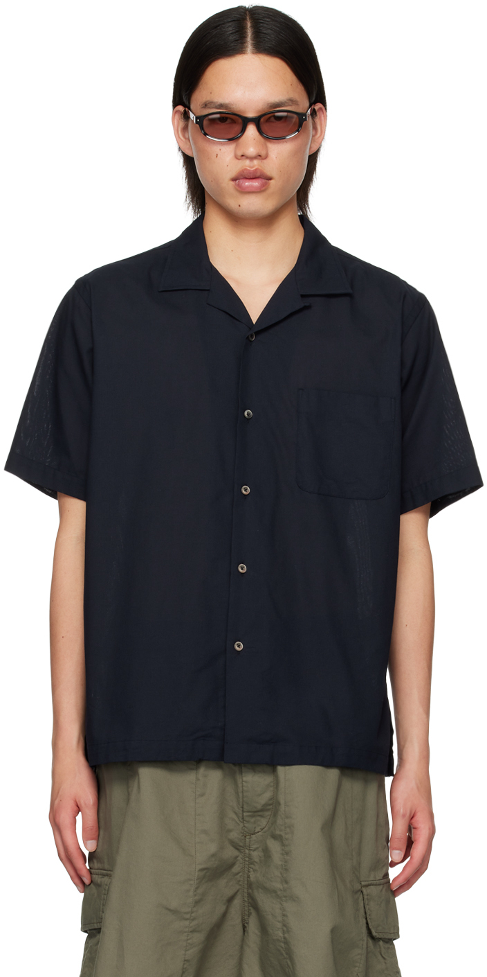 【Fresh Service】OPEN COLLAR S/S SHIRT NVY Fresh Service OPEN COLLAR S/S SHIRT NVY