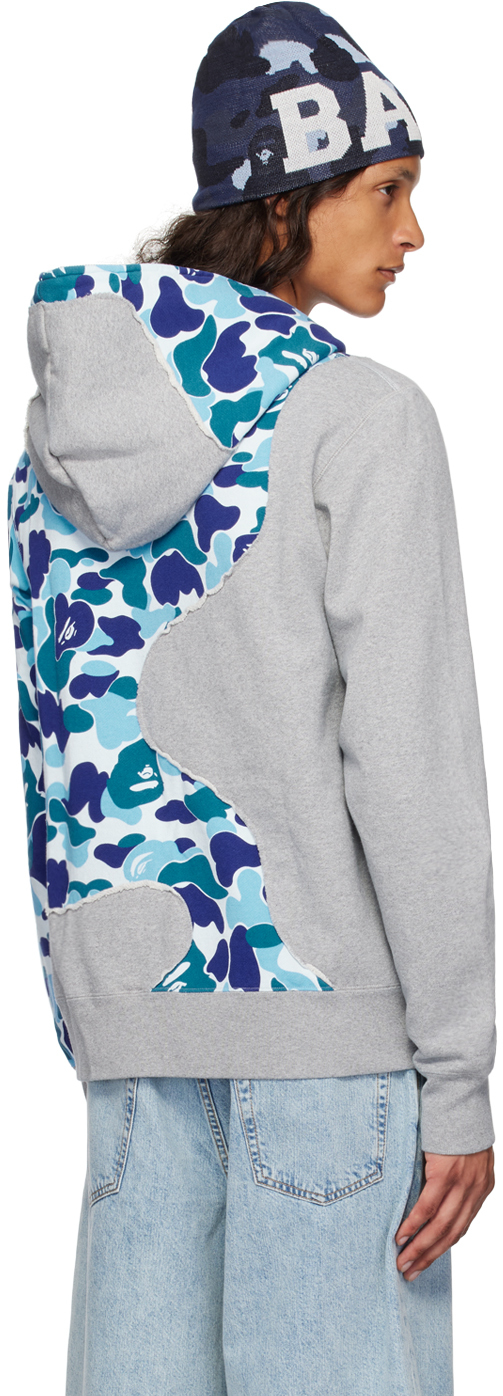【A BATHING APE】ABC CAMO PATCHWORK FULL ZIP HOODIE BLUE ABC CAMO PATCHWORK RELAXED FIT ZIP HOODIE MENS – eu.bape.com