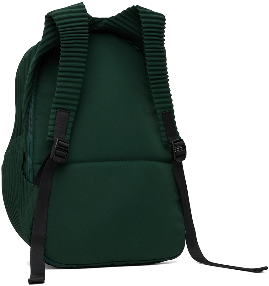 プリーツプリーズ　オリーブグリーン バックパック Homme Plissé Issey Miyake Green Pleats Daypack Backpack