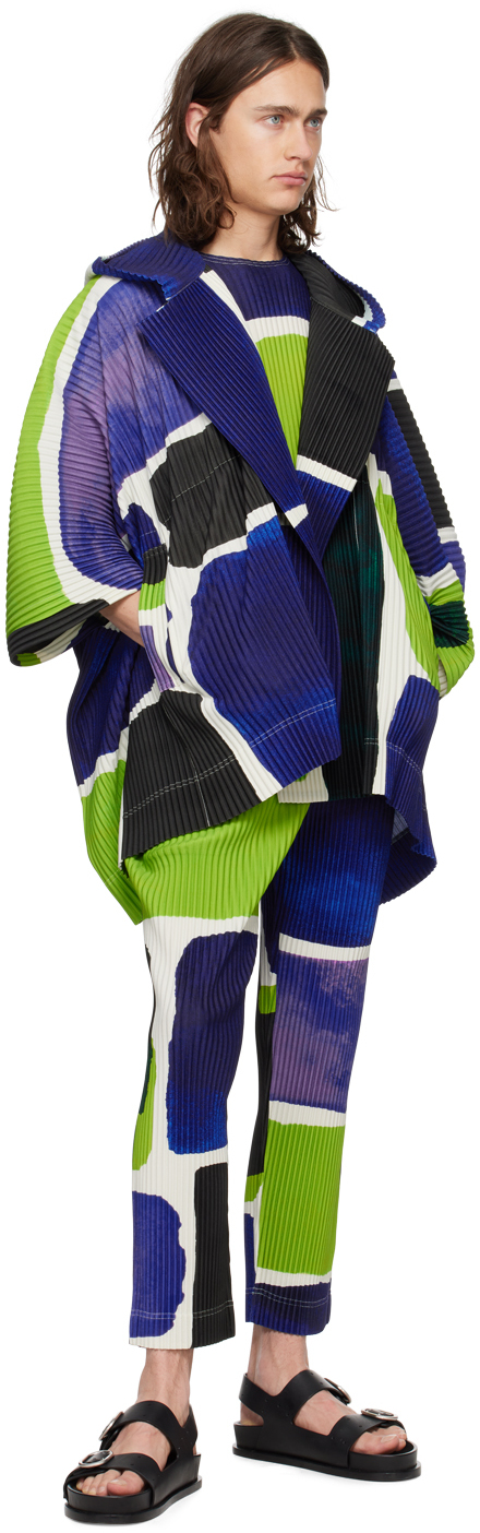 HOMME PLISSÉ ISSEY MIYAKE LANDSCAPE 1 Homme Plissé Issey Miyake Blue & Green Landscape Trousers