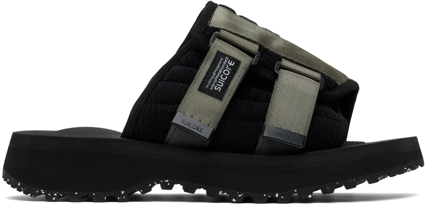 【関税込み】Suicoke ブラック KAW-SHELLab サンダル Suicoke Black KAW-SHELLab Sandals - Shoes - BeyondStyle
