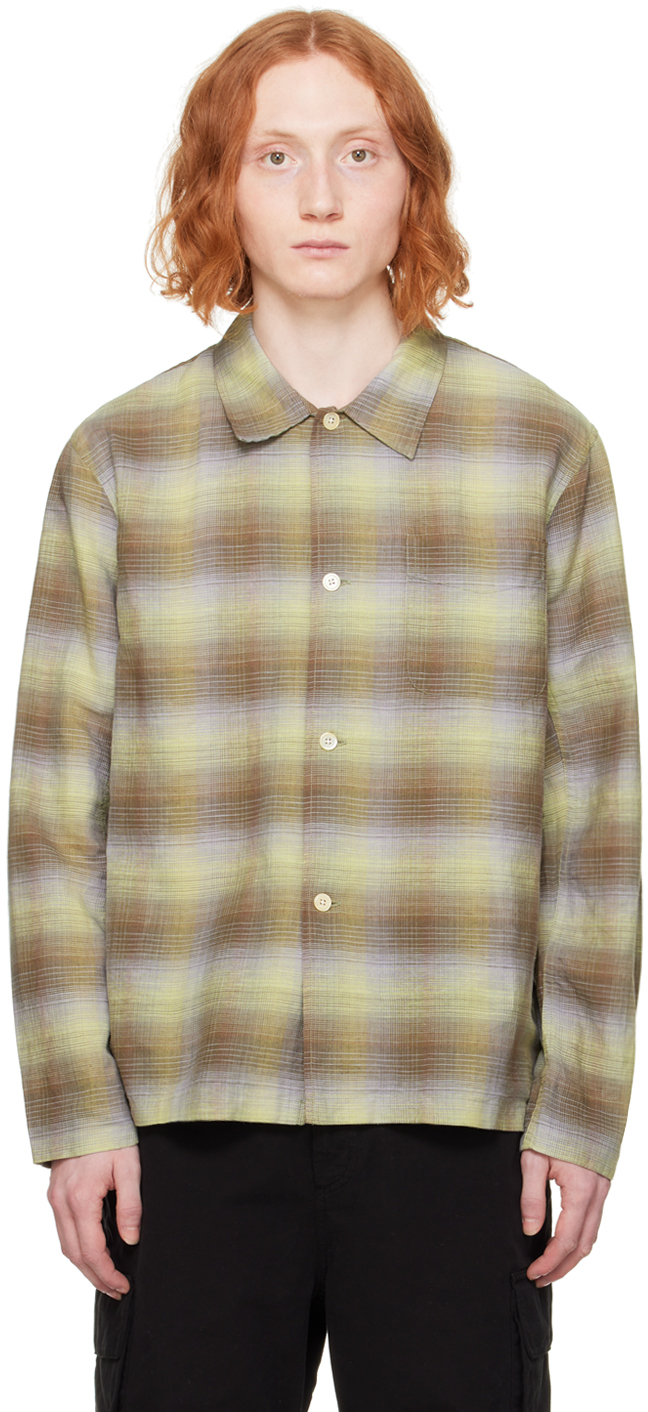 Shop Brown & Green Box Shirt on Sale at BeyondStyle – Get 11