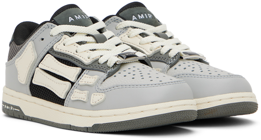 AMIRI Kids Gray Mesh Skel Top Low Sneakers - Compare Prices