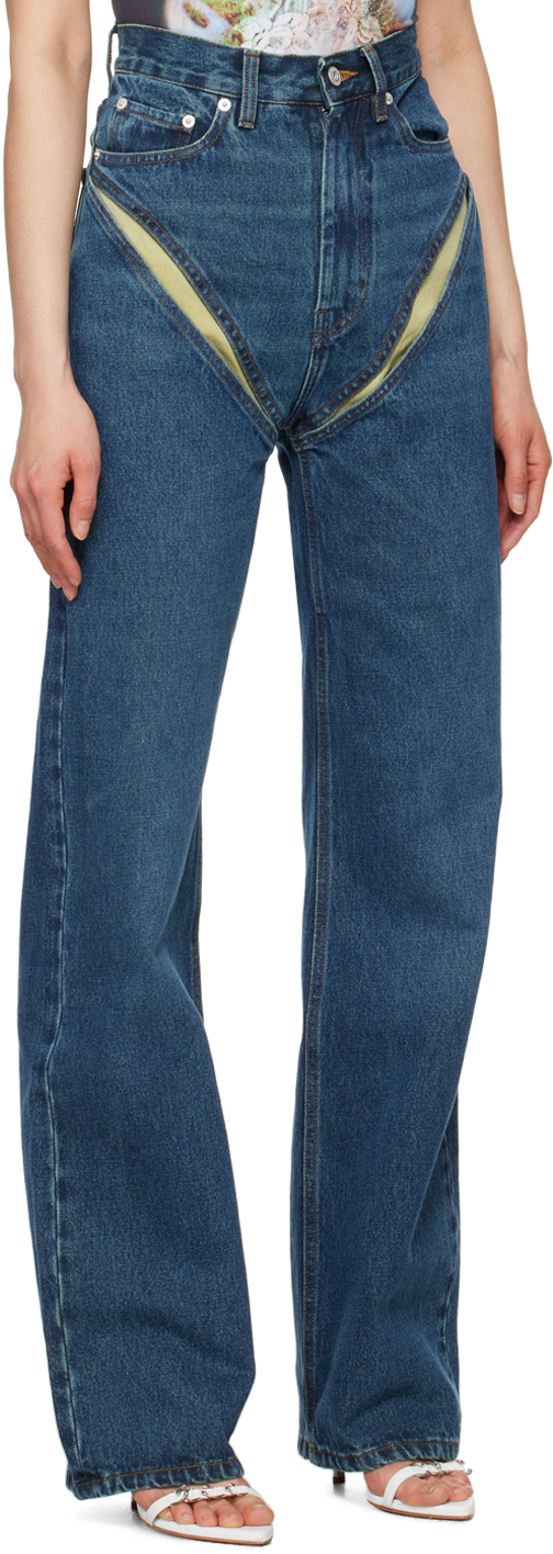 Shop Blue Cut Out Jeans on Sale at BeyondStyle – Get 36% Off Blue