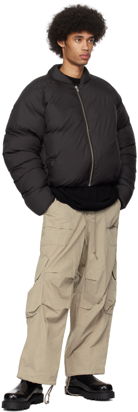 Entire Studios Black Pillow Down Bomber Jacket - Coats
