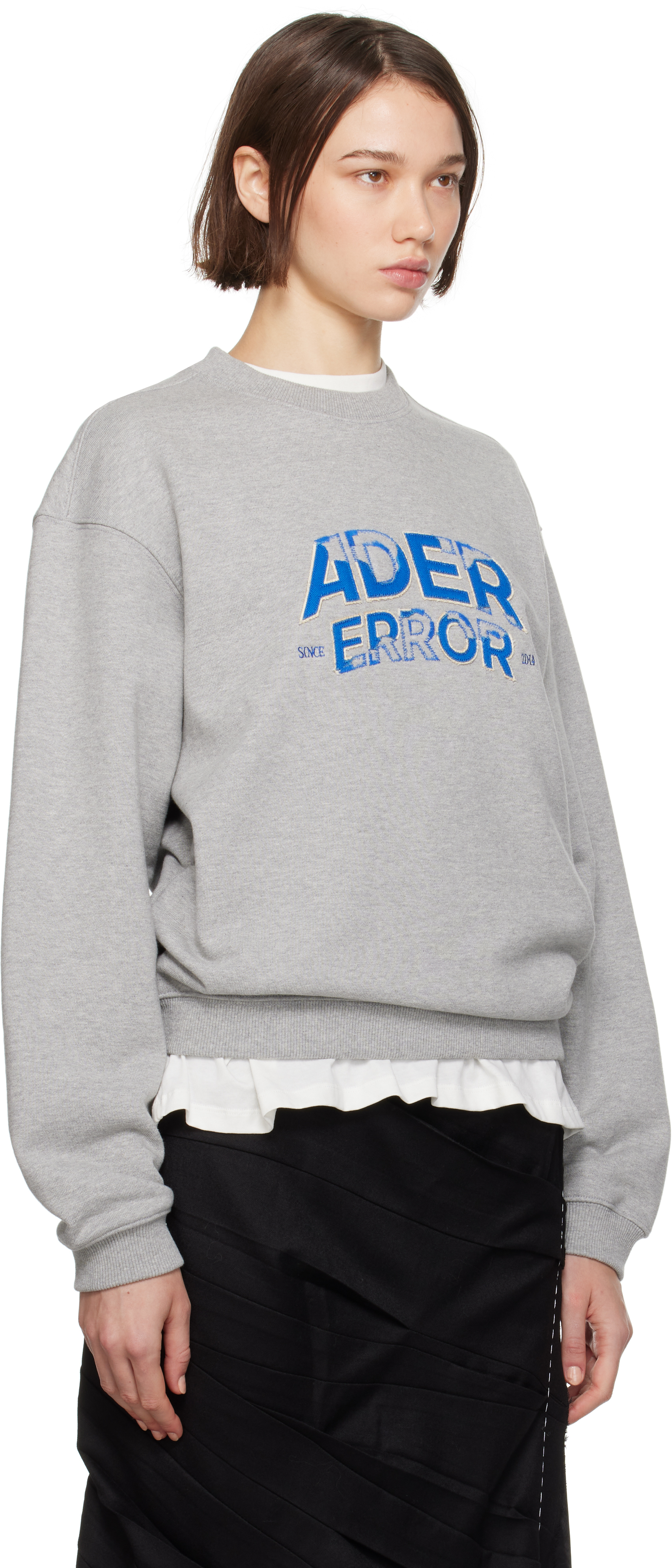 Shop Gray Graphic Crewneck Sweatshirt on Sale at BeyondStyle