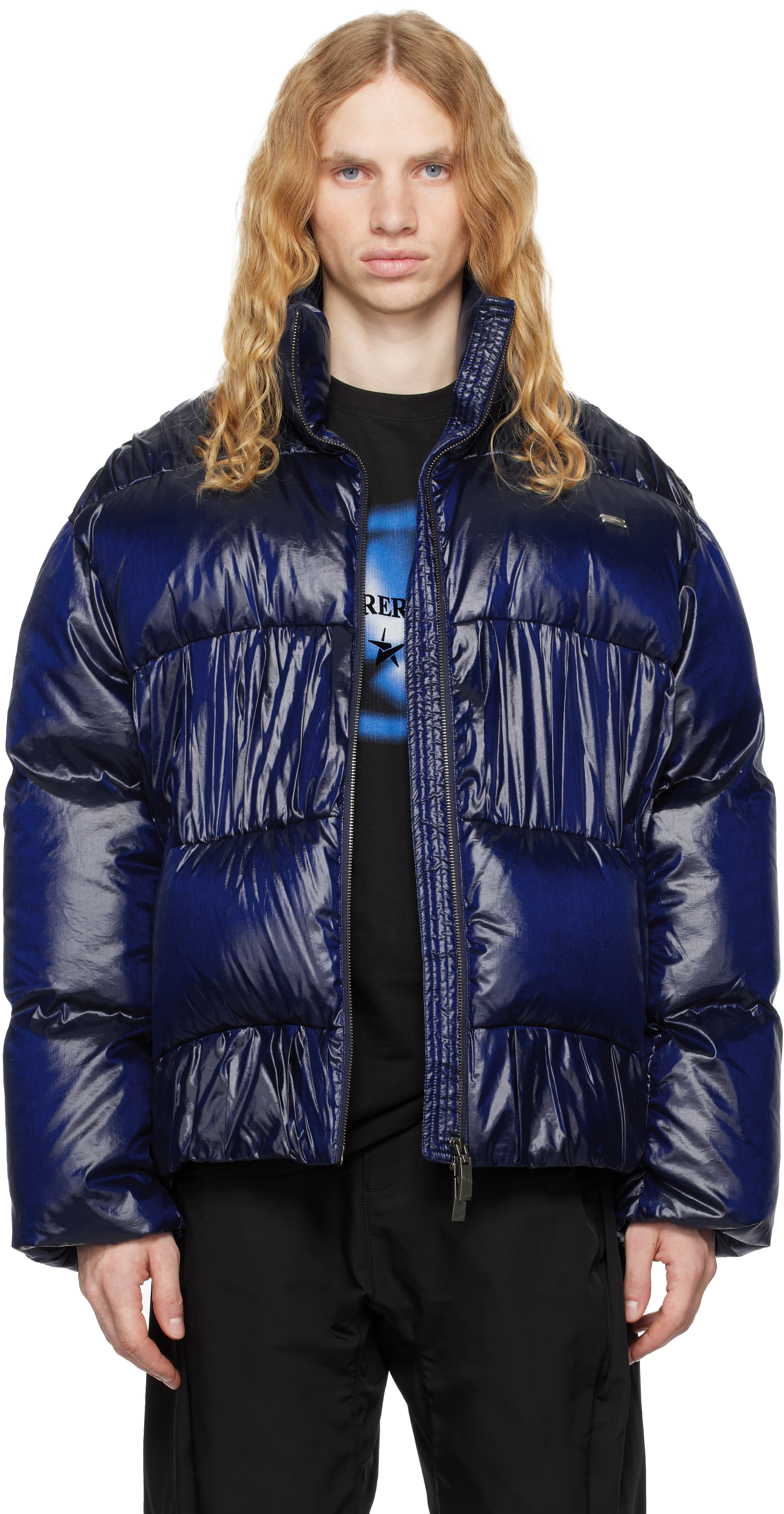 Shop Blue Quilted Down Jacket on Sale at BeyondStyle – Get 70% Off