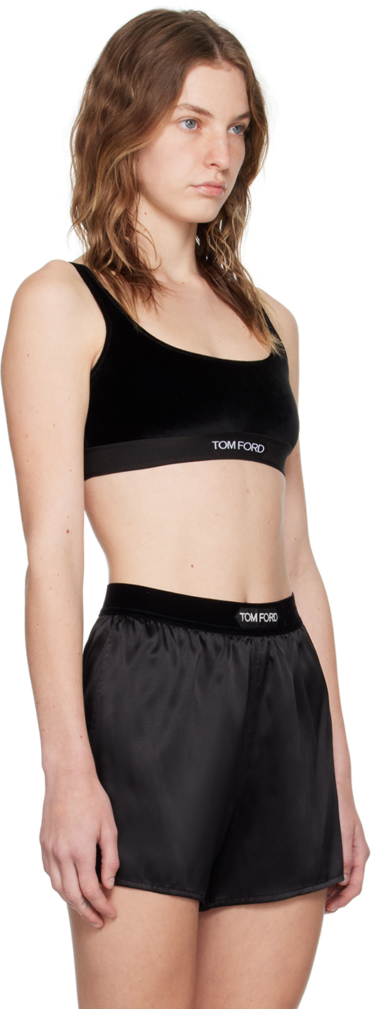 【関税込み】TOM FORD ブラック シークイン ブラ Black Signature Bra by TOM FORD on Sale